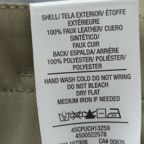 HUDSON REMI Chinchilla Faux Leather High-Rise Paperbag Beige Pants NWT Size 25 - Picture 11 of 12